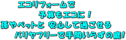 エコリフォームで予算もエコに